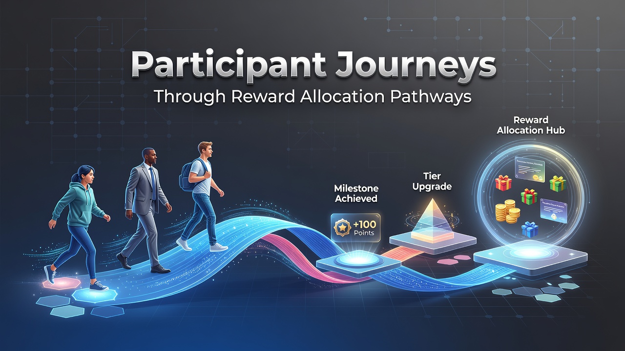 Participant Journeys Through Reward Allocation Pathways in Digital Platforms